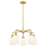 Bridal Veil 516 Chandelier - Satin Gold / Gloss White