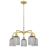Bridal Veil 516 Chandelier - Satin Gold / Light Smoke