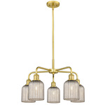 Bridal Veil 516 Chandelier - Satin Gold / Mercury