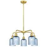 Bridal Veil 516 Chandelier - Satin Gold / Princess Blue