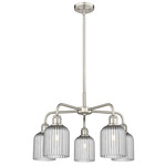Bridal Veil 516 Chandelier - Satin Nickel / Light Smoke