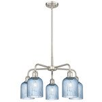 Bridal Veil 516 Chandelier - Satin Nickel / Princess Blue