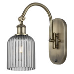Bridal Veil 518 Swivel Wall Sconce - Antique Brass / Smoke