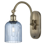 Bridal Veil 518 Swivel Wall Sconce - Antique Brass / Princess Blue