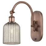 Bridal Veil 518 Swivel Wall Sconce - Antique Copper / Mercury