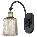 Bridal Veil 518 Swivel Wall Sconce - Black Antique Brass / Mercury