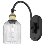 Bridal Veil 518 Swivel Wall Sconce - Black Antique Brass / Clear Seedy
