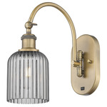 Bridal Veil 518 Swivel Wall Sconce - Brushed Brass / Smoke