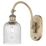 Bridal Veil 518 Swivel Wall Sconce - Brushed Brass / Clear Seedy