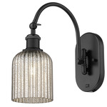 Bridal Veil 518 Swivel Wall Sconce - Matte Black / Mercury