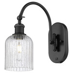 Bridal Veil 518 Swivel Wall Sconce - Matte Black / Clear Seedy