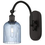 Bridal Veil 518 Swivel Wall Sconce - Oil Rubbed Bronze / Princess Blue