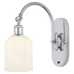 Bridal Veil 518 Swivel Wall Sconce - Polished Chrome / Gloss White