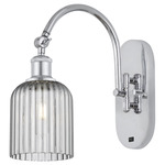 Bridal Veil 518 Swivel Wall Sconce - Polished Chrome / Smoke