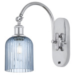 Bridal Veil 518 Swivel Wall Sconce - Polished Chrome / Princess Blue