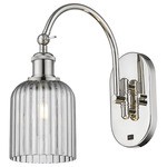 Bridal Veil 518 Swivel Wall Sconce - Polished Nickel / Smoke