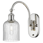 Bridal Veil 518 Swivel Wall Sconce - Polished Nickel / Clear Seedy