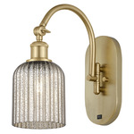 Bridal Veil 518 Swivel Wall Sconce - Satin Gold / Mercury