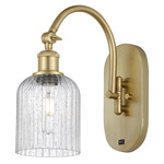 Bridal Veil 518 Swivel Wall Sconce - Satin Gold / Clear Seedy