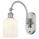 Bridal Veil 518 Swivel Wall Sconce - Satin Nickel / Gloss White