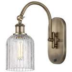 Ballston Bridal Veil Swivel Wall Sconce - Antique Brass / Clear