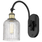 Bridal Veil 518 Swivel Wall Sconce - Black Antique Brass / Clear