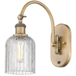Ballston Bridal Veil Swivel Wall Sconce - Brushed Brass / Clear