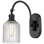 Ballston Bridal Veil Swivel Wall Sconce - Matte Black / Clear