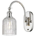 Bridal Veil 518 Swivel Wall Sconce - Polished Nickel / Clear