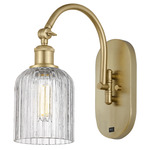 Bridal Veil 518 Swivel Wall Sconce - Satin Gold / Clear