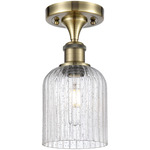 Edison Bridal Veil Semi Flush Ceiling Light - Antique Brass / Clear Seedy