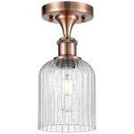 Edison Bridal Veil Semi Flush Ceiling Light - Antique Copper / Clear Seedy