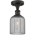Edison Bridal Veil Semi Flush Ceiling Light - Oil Rubbed Bronze / Smoke