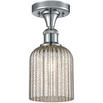Edison Bridal Veil Semi Flush Ceiling Light - Polished Chrome / Mercury