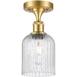 Edison Bridal Veil Semi Flush Ceiling Light - Satin Gold / Clear Seedy