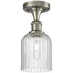 Edison Bridal Veil Semi Flush Ceiling Light - Satin Nickel / Clear Seedy