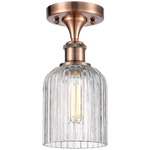 Edison Bridal Veil Semi Flush Ceiling Light - Antique Copper / Clear