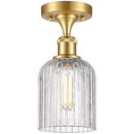 Edison Bridal Veil Semi Flush Ceiling Light - Satin Gold / Clear