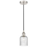 Edison Bridal Veil 616 Cord Pendant - Polished Nickel / Seedy