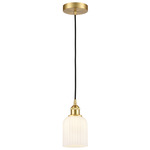 Edison Bridal Veil 616 Cord Pendant - Satin Gold / Gloss White