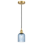 Edison Bridal Veil 616 Cord Pendant - Satin Gold / Princess Blue