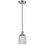 Edison Bridal Veil 616 Cord Pendant - Brushed Satin Nickel / Light Smoke