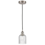 Edison Bridal Veil 616 Cord Pendant - Brushed Satin Nickel / Seedy