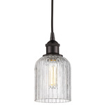 Edison Bridal Veil Cord Hung Pendant - Oil Rubbed Bronze / Clear