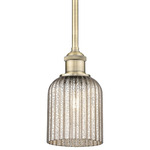 Edison Bridal Veil Stem Hung Pendant - Antique Brass / Mercury