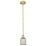 Edison Bridal Veil 616 Stem Pendant - Brushed Brass / Mercury