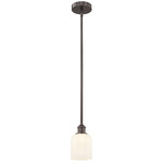 Edison Bridal Veil 616 Stem Pendant - Oil Rubbed Bronze / Gloss White