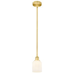 Edison Bridal Veil 616 Stem Pendant - Satin Gold / Gloss White