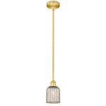 Edison Bridal Veil 616 Stem Pendant - Satin Gold / Mercury