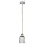 Edison Bridal Veil 616 Stem Pendant - Brushed Satin Nickel / Light Smoke